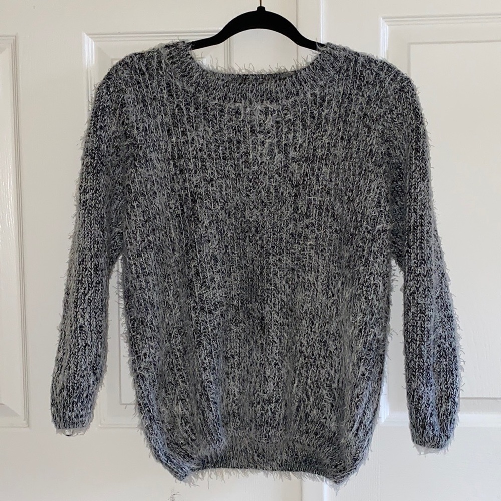 NWOT UO Grey Fuzzy Knit Sweater